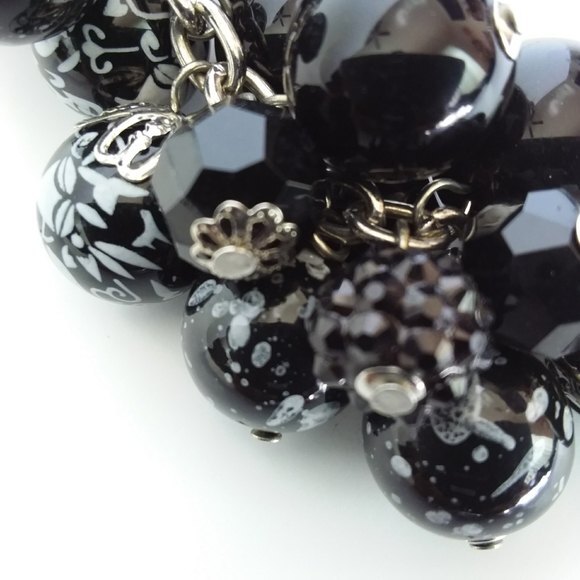 Black Silver Purse Key Charm - Picture 3 of 7